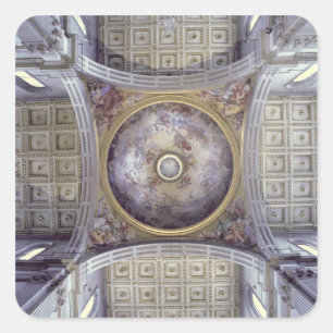 Uitzicht van de binnenzijde van de cupola, ingebou vierkante sticker