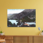Uitzicht van de blauwe meren, CA Canvas Afdruk (Insitu (Woonkamer))