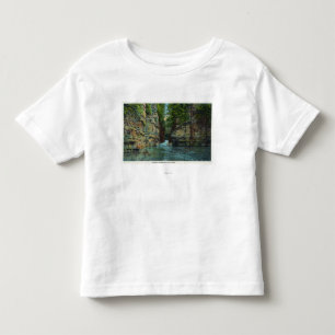 Uitzicht van de boot die door de vloed komt kinder shirts