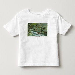 Uitzicht van de boot die naar beneden begint kinder shirts