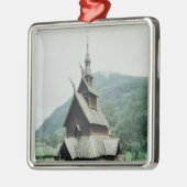 Uitzicht van de Borgund-kerk, c.1150 Metalen Ornament (Links)
