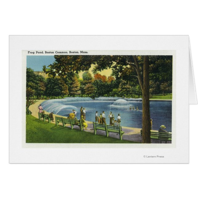 Uitzicht van de Boston Common Frog Pond (Voorkant Horizontaal)