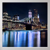 Uitzicht van de Brooklyn bridge-reflectie in New Y