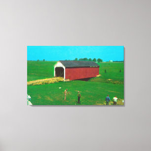 Uitzicht van de brug van Catlin Canvas Afdruk