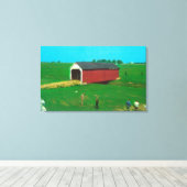 Uitzicht van de brug van Catlin Canvas Afdruk (Insitu (Houten vloer))