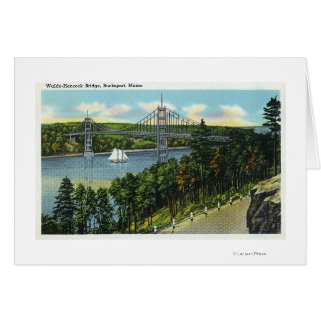 Uitzicht van de brug Waldo-Hancock (Voorkant Horizontaal)