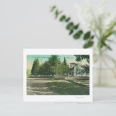 Uitzicht van de buitenkant van de middelbare schoo briefkaart (Staand voorkant)