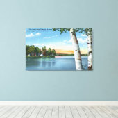 Uitzicht van de Camping Grounds of Fish Creek Canvas Afdruk (Insitu (Houten vloer))