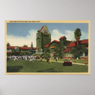 Uitzicht van de Campus van het San Jose State Coll Poster