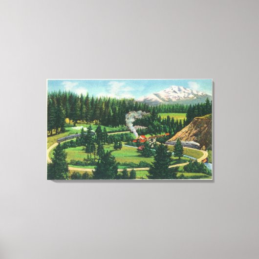 Uitzicht van de Cantara Loop, Sacramento Canvas Afdruk (Voorkant)