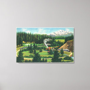 Uitzicht van de Cantara Loop, Sacramento Canvas Afdruk