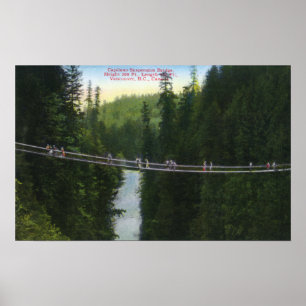 Uitzicht van de Capilano Suspension Bridge Poster
