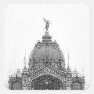 Uitzicht van de Centrale Dome Vierkante Sticker