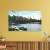 Uitzicht van de centrale parkhaven van Boat en Can Canvas Afdruk (Insitu (Woonkamer))