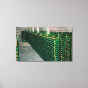 Uitzicht van de Champagne Vaults Asti, CA Canvas Afdruk