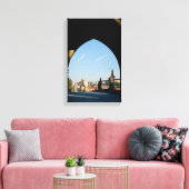 Uitzicht van de Charles-brug in Praag Canvas Afdruk (Insitu (Woonkamer))