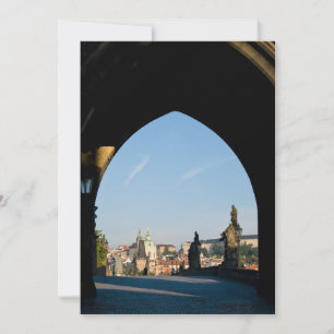 Uitzicht van de Charles-brug in Praag Kaart