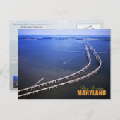 Uitzicht van de Chesapeake Bay Bridge, Maryland Briefkaart (Voorkant / Achterkant)