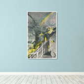 Uitzicht van de Chinese pagode in de tempel van Ti Canvas Afdruk (Insitu (Houten vloer))