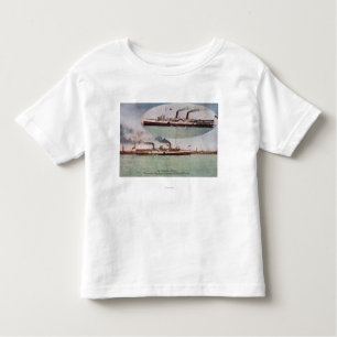 Uitzicht van de Chippewa en Corona Steamers Kinder Shirts