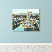 Uitzicht van de Chutes Canvas Afdruk (Insitu (Houten vloer))