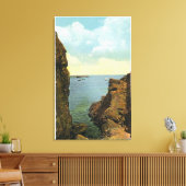 Uitzicht van de Cleft bij Perkins Cove Canvas Afdruk (Insitu (Woonkamer))