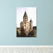 Uitzicht van de Clocher de l'Eau Benite Canvas Afdruk (Insitu (Houten vloer))