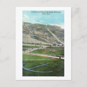 Uitzicht van de Columbia GardensButte, MT Briefkaart