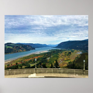Uitzicht van de Columbia River, Columbia River Gor Poster