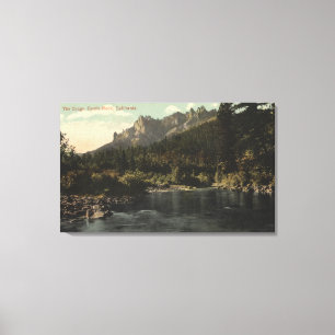 Uitzicht van de Crags, Castle Rock Canvas Afdruk