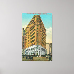 Uitzicht van de Crocker Bldg en Crocker Nat'l Canvas Afdruk