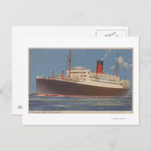 Uitzicht van de Cunard R.M.L. Franconia Briefkaart (Voorkant / Achterkant)