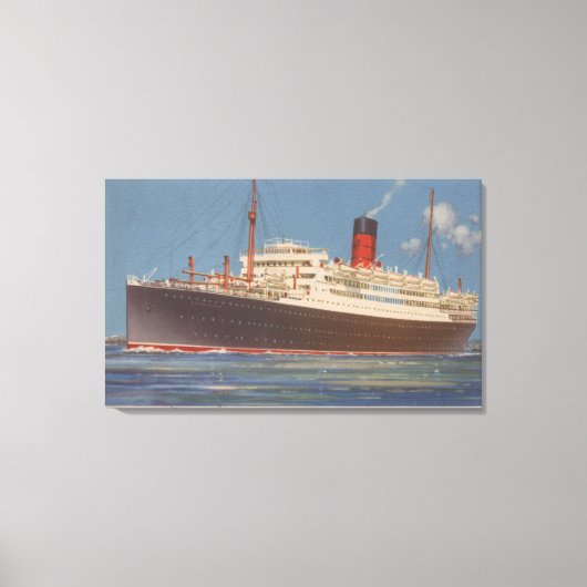 Uitzicht van de Cunard R.M.L. Franconia Canvas Afdruk (Voorkant)
