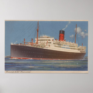 Uitzicht van de Cunard R.M.L. Franconia Poster