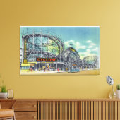 Uitzicht van de Cyclone-achtbaan # 2 Canvas Afdruk (Insitu (Woonkamer))