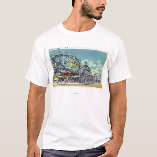 Uitzicht van de Cyclone-achtbaan # 2 T-shirt (Voorkant)