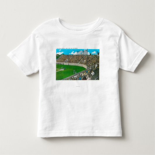 Uitzicht van de derde basislijn van het gemeenteho kinder shirts (Voorkant)