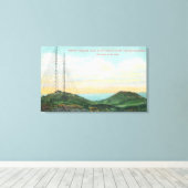 Uitzicht van de Draadloze Towers van de Telegraph Canvas Afdruk (Insitu (Houten vloer))