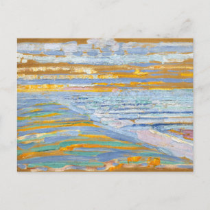 Uitzicht van de Dunes met strand van Piet Mondrian Briefkaart