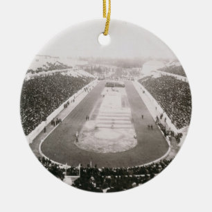 Uitzicht van de eerste officiële Olympische Spele Keramisch Ornament