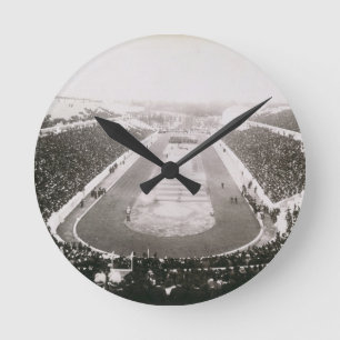 Uitzicht van de eerste officiële Olympische Spelen Ronde Klok
