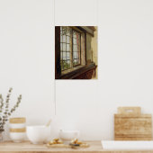 Uitzicht van de Elbe door een raam, 1838 Poster (Keuken)