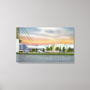 Uitzicht van de Electrical Group, 1934 World's Canvas Afdruk