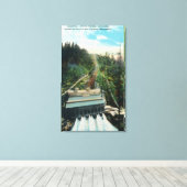 Uitzicht van de elektrische centrale canvas afdruk (Insitu (Houten vloer))