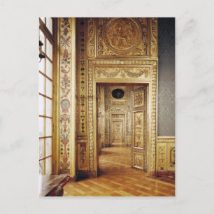 Uitzicht van de enfilade, 1650-58 briefkaart