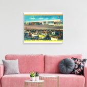 Uitzicht van de expositie viskweek canvas afdruk (Insitu (Woonkamer))