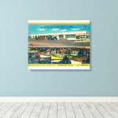 Uitzicht van de expositie viskweek canvas afdruk (Insitu (Houten vloer))