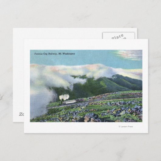 Uitzicht van de fameuze Cog-spoorweg Briefkaart (Voorkant / Achterkant)