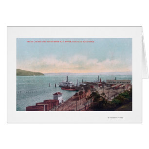 Uitzicht van de ferrylanding en het noorden