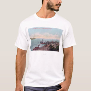 Uitzicht van de ferrylanding en het noorden t-shirt
